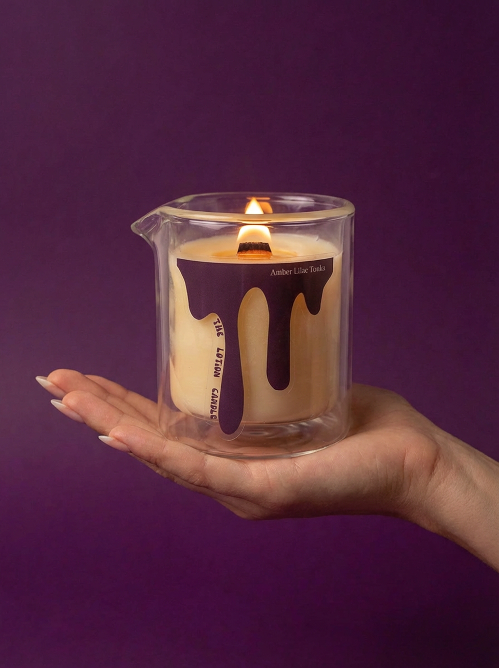 Amber Lilac Tonka Lotion Candle